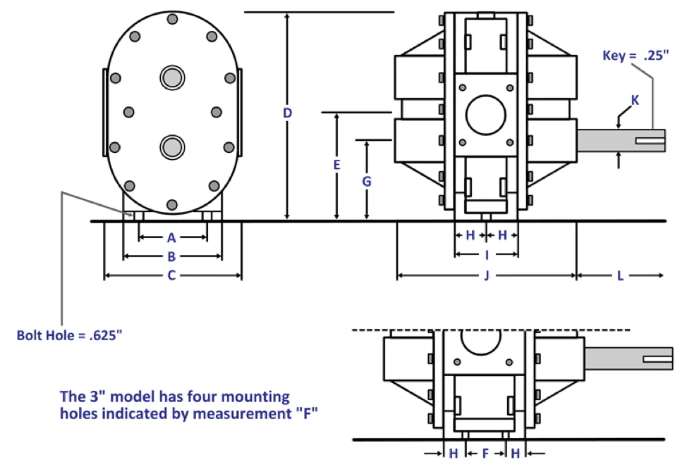 NAPCO Pump Dimensional Diagram